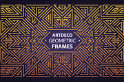 Artdeco geometric frames, elements