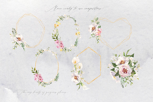Exquisite Flora. Watercolor set. in Illustrations - product preview 6