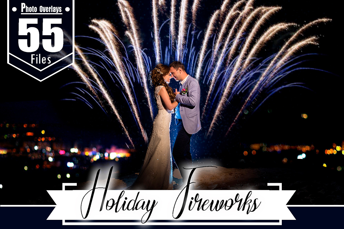 55 Firework photo photoshop overlays in Add-Ons - product preview 8