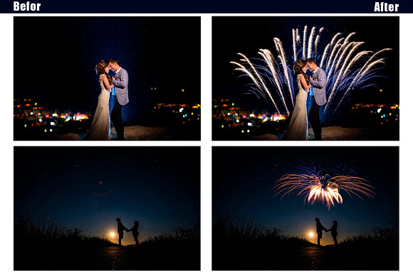 55 Firework photo photoshop overlays in Add-Ons - product preview 1