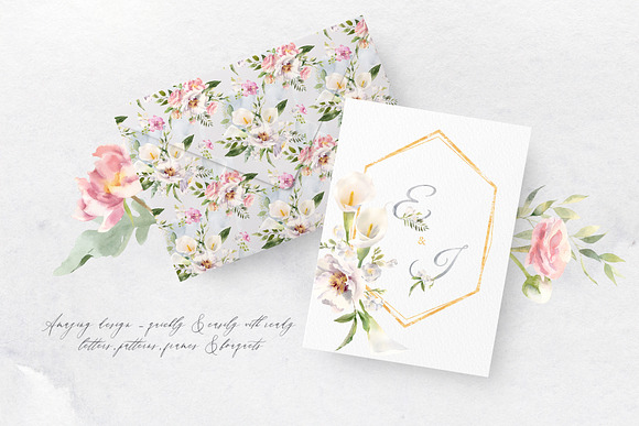 Exquisite Flora. Watercolor set. in Illustrations - product preview 11