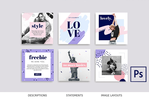 PSD | Unicorn Social Media Pack in Instagram Templates - product preview 1