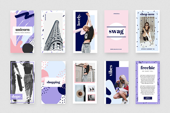 PSD | Unicorn Social Media Pack in Instagram Templates - product preview 3