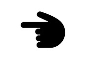 Backhand index pointing left icon