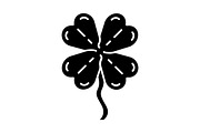 Four-leaf clover glyph icon