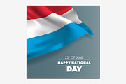 Luxembourg national day vector