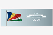 Seychelles happy flag day vector