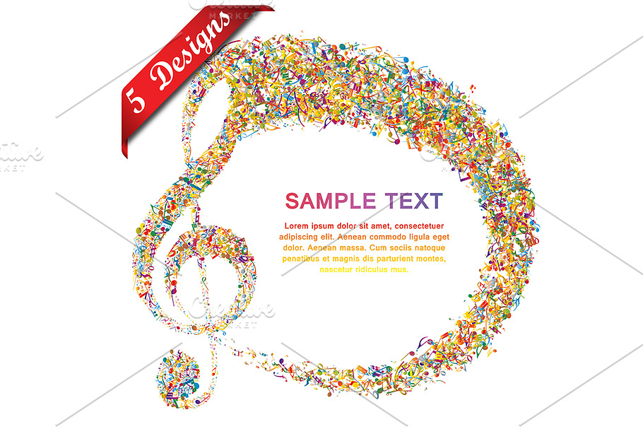 5 Multicolor Musical Designs in Illustrations - product preview 8