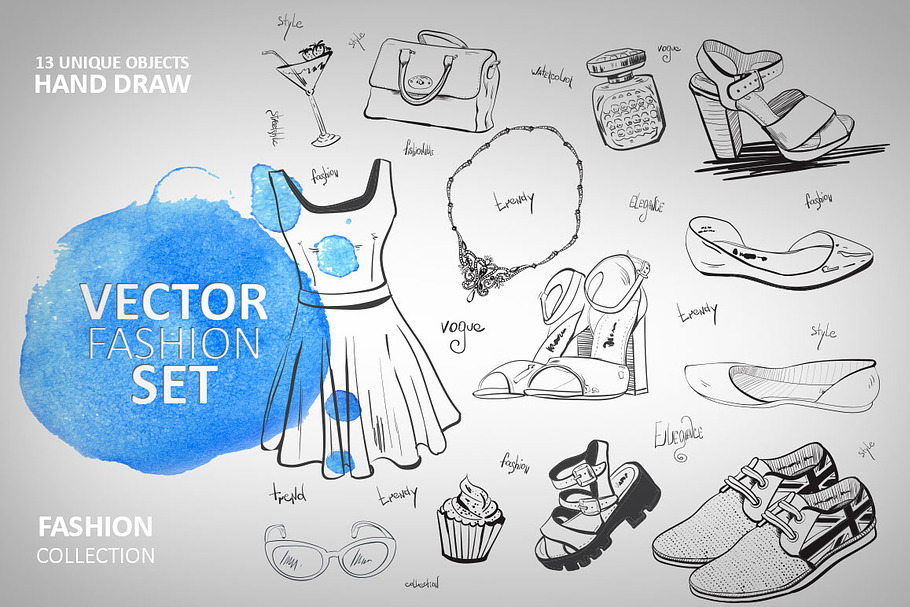 Vector fashion collection in Objects - product preview 8