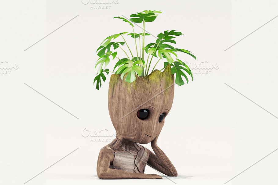 Vase Groot Guardians of the Galaxy in Fantasy - product preview 1
