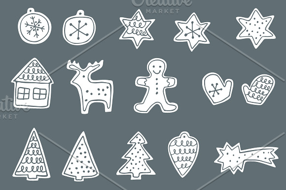 Gingerbread cookies - VECTOR in Illustrations - product preview 1