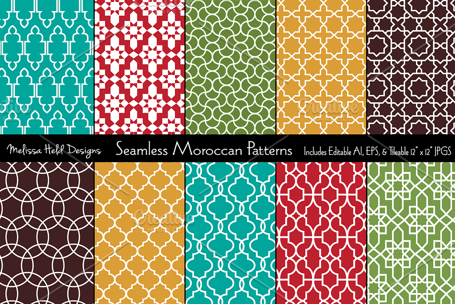 Seamless Moroccan Patterns in Patterns - product preview 8