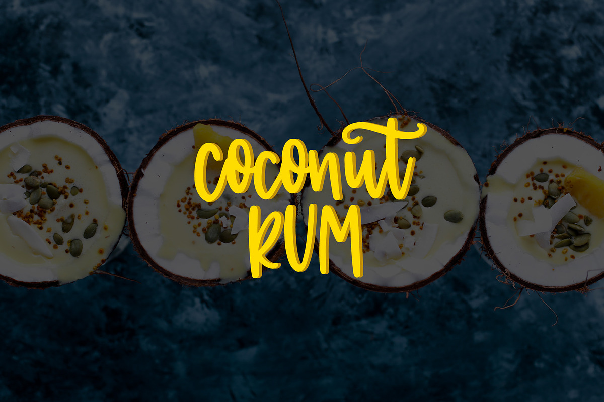 Coconut Rum in Script Fonts - product preview 8