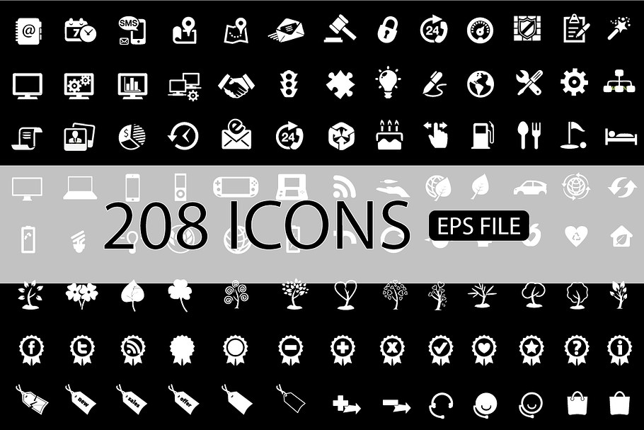 208 ICONS VECTOR SET Buy 1 Get 1