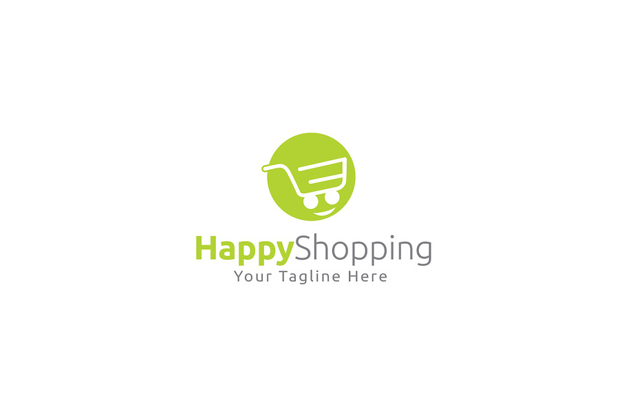 Happy Shopping Logo Template