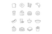 Breakfast and fastfood icons