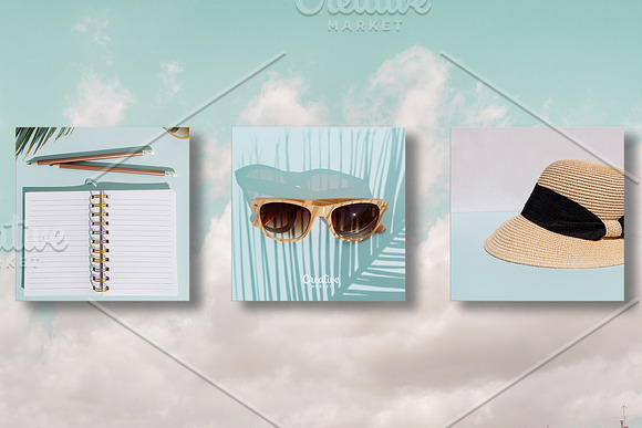 Summer concept bundle in Social Media Templates - product preview 3