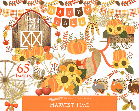 Thanksgiving, Harvest Time, Fall in Illustrations - product preview 2