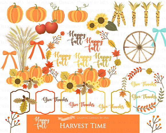 Thanksgiving, Harvest Time, Fall in Illustrations - product preview 4