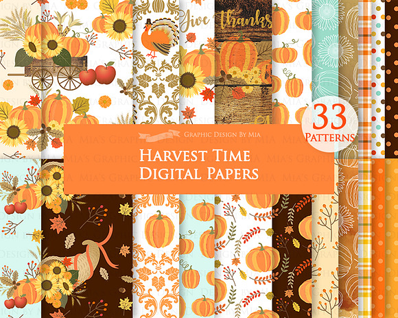 Thanksgiving, Harvest Time, Fall in Illustrations - product preview 5
