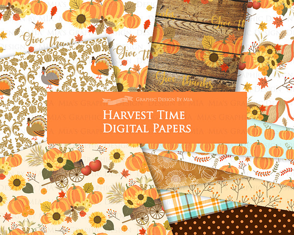 Thanksgiving, Harvest Time, Fall in Illustrations - product preview 6