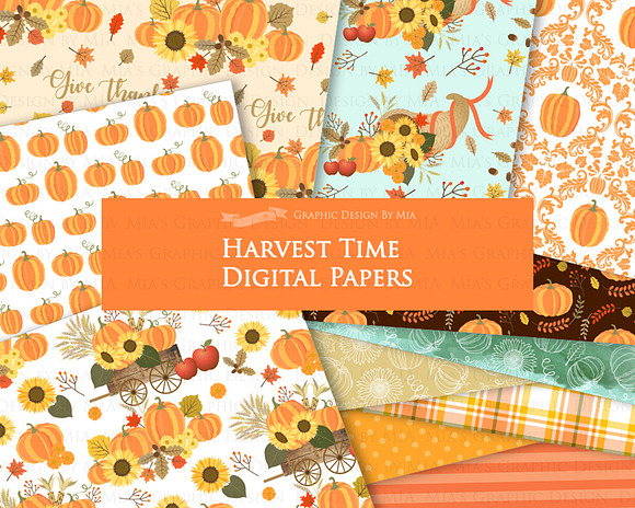 Thanksgiving, Harvest Time, Fall in Illustrations - product preview 7