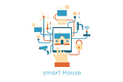 Smart House. Flat design.