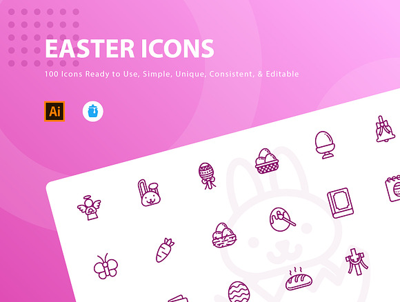 Easter Icon Set in Easter Icons - product preview 1
