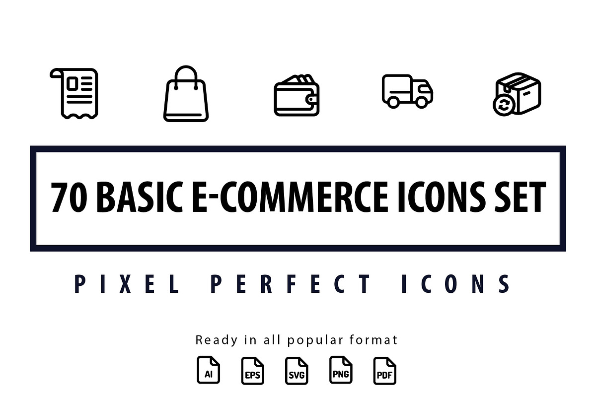 Basic E-commerce Icon Set in Money Icons - product preview 8