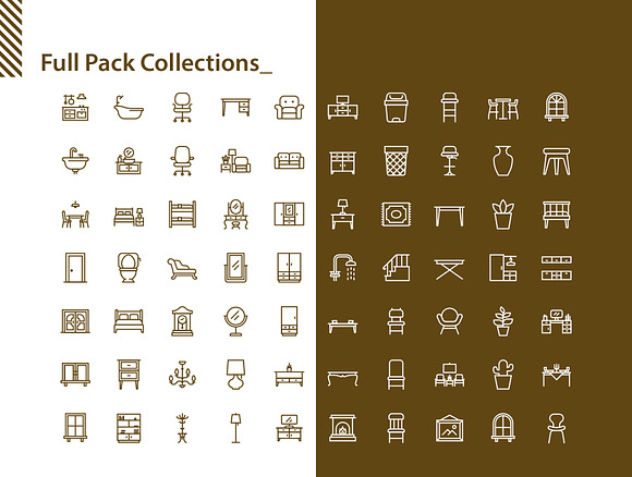 Furniture Full Pack Icon Set in Icons Packs - product preview 4