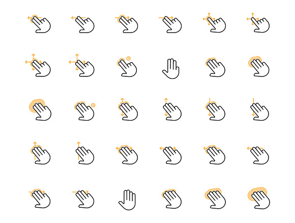 Gesture Full Pack Icon Set in Infographic Icons - product preview 3