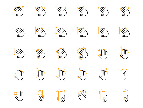 Gesture Full Pack Icon Set in Infographic Icons - product preview 4