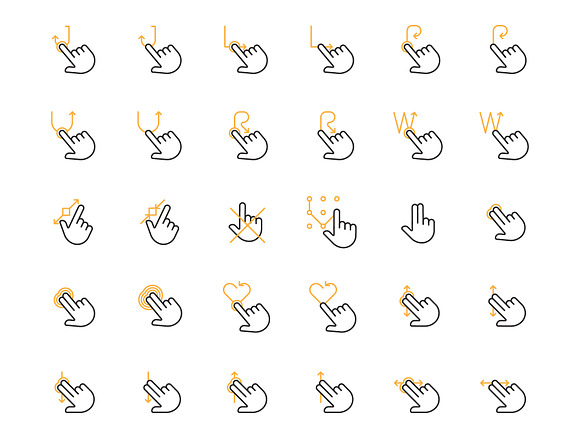 Gesture Full Pack Icon Set in Infographic Icons - product preview 5