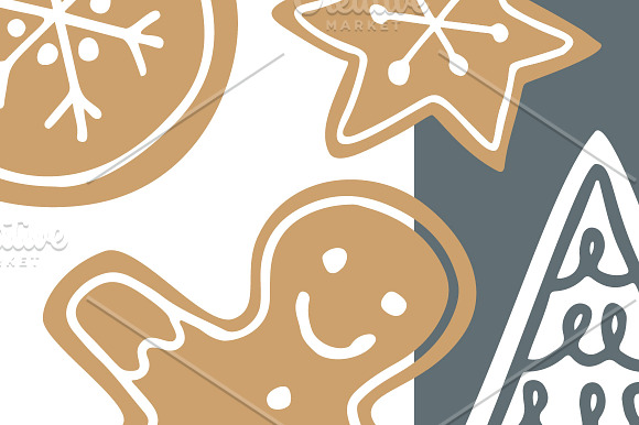 Gingerbread cookies - VECTOR in Illustrations - product preview 2