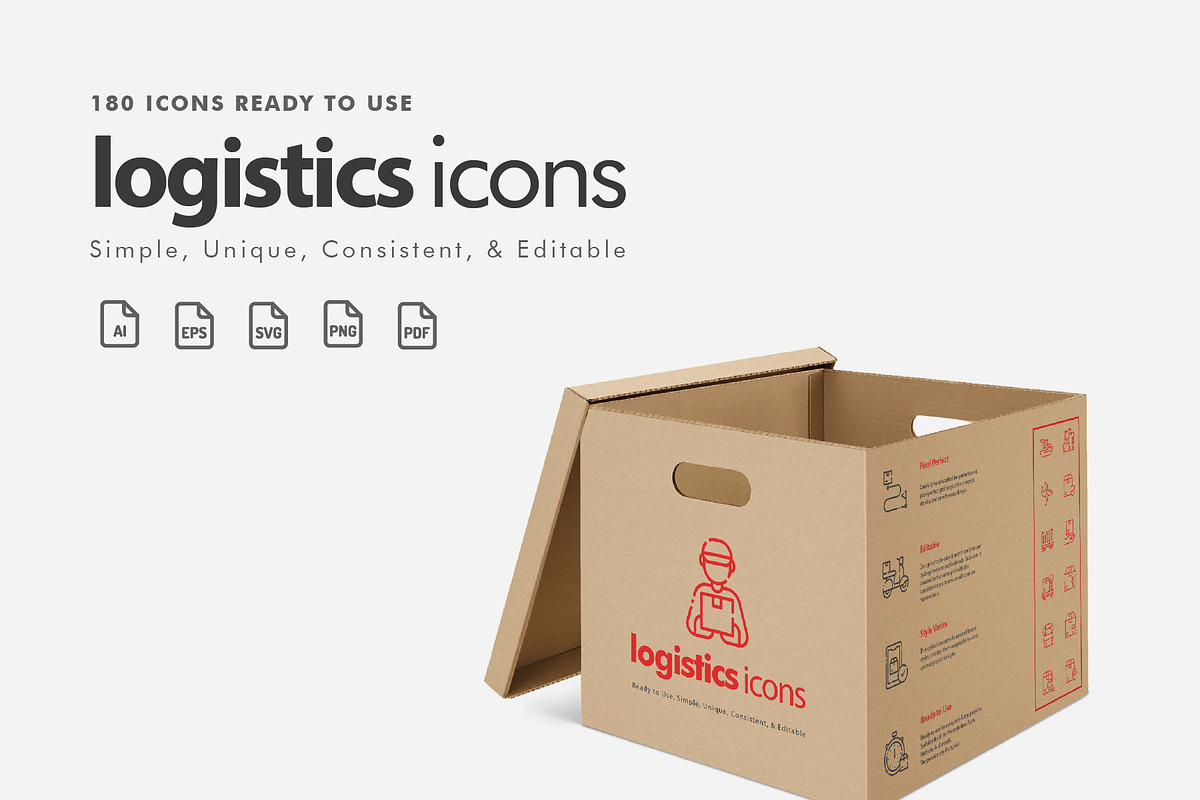 Logistics Icons in Infographic Icons - product preview 8