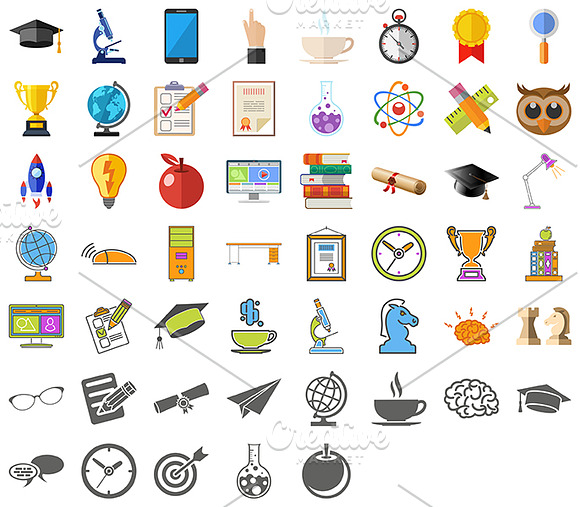 Online Education Infographics in Infographic Icons - product preview 1