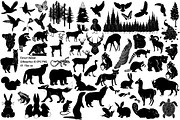 Forest Animal Silhouettes AI EPS PNG