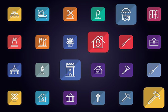Real Estate Building & Monument Icon in Icons - product preview 3