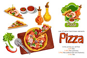 Pizza Cartoon Set