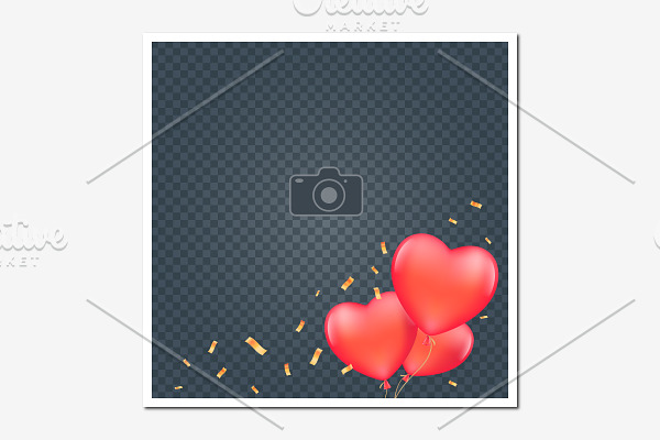 Collage of photo frame vector