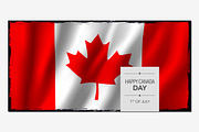 Happy Canada day vector card