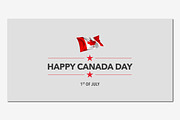 Happy Canada day greeting card vecto