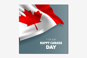 Happy Canada day vector card