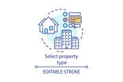 Select property type concept icon