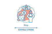 Envy concept icon