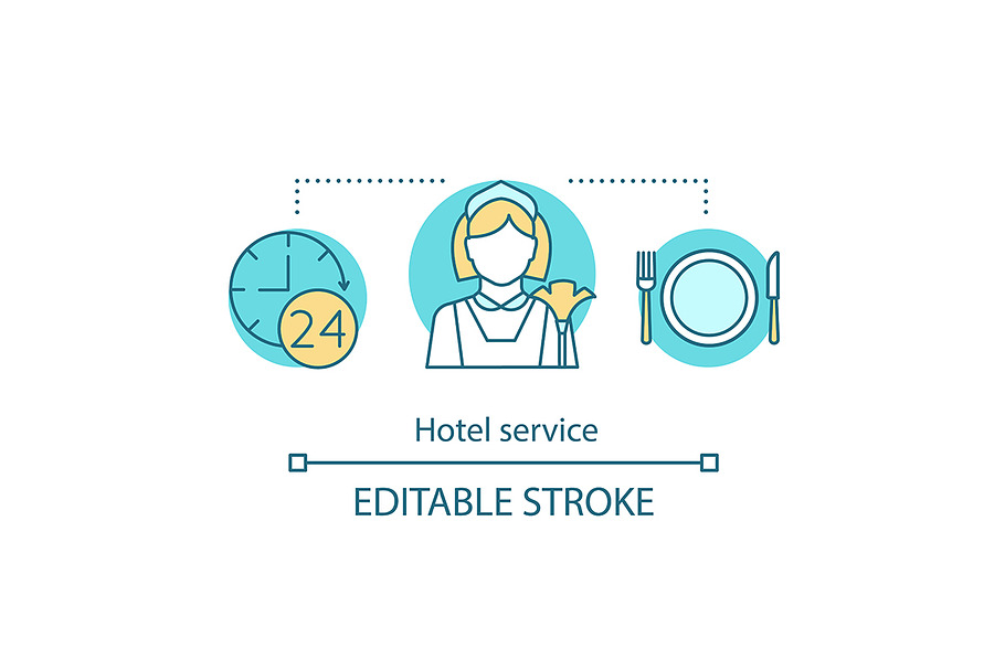 Hotel service concept icon