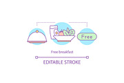 Free hotel breakfast concept icon