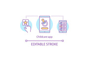Childcare app concept icon