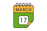 March 17 color icon