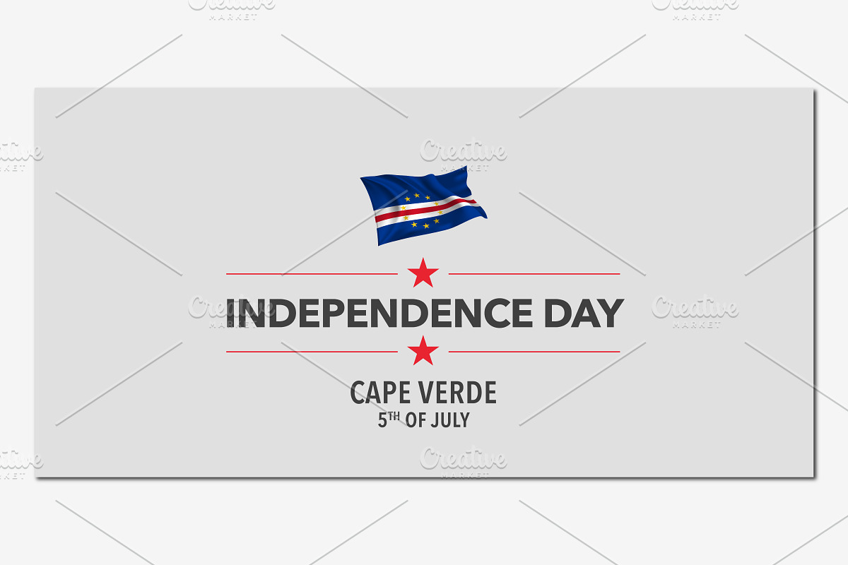 Cape Verde independence day vector in Illustrations - product preview 8
